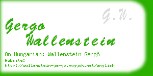 gergo wallenstein business card